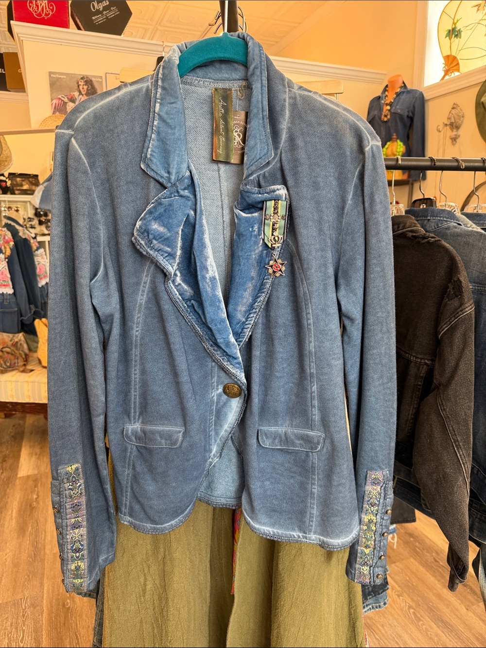 Aratta Colonel Blue Wash French Terry Jacket